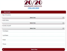 Tablet Screenshot of 2020insurance.com